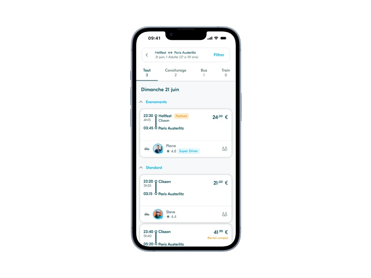 Filter by event