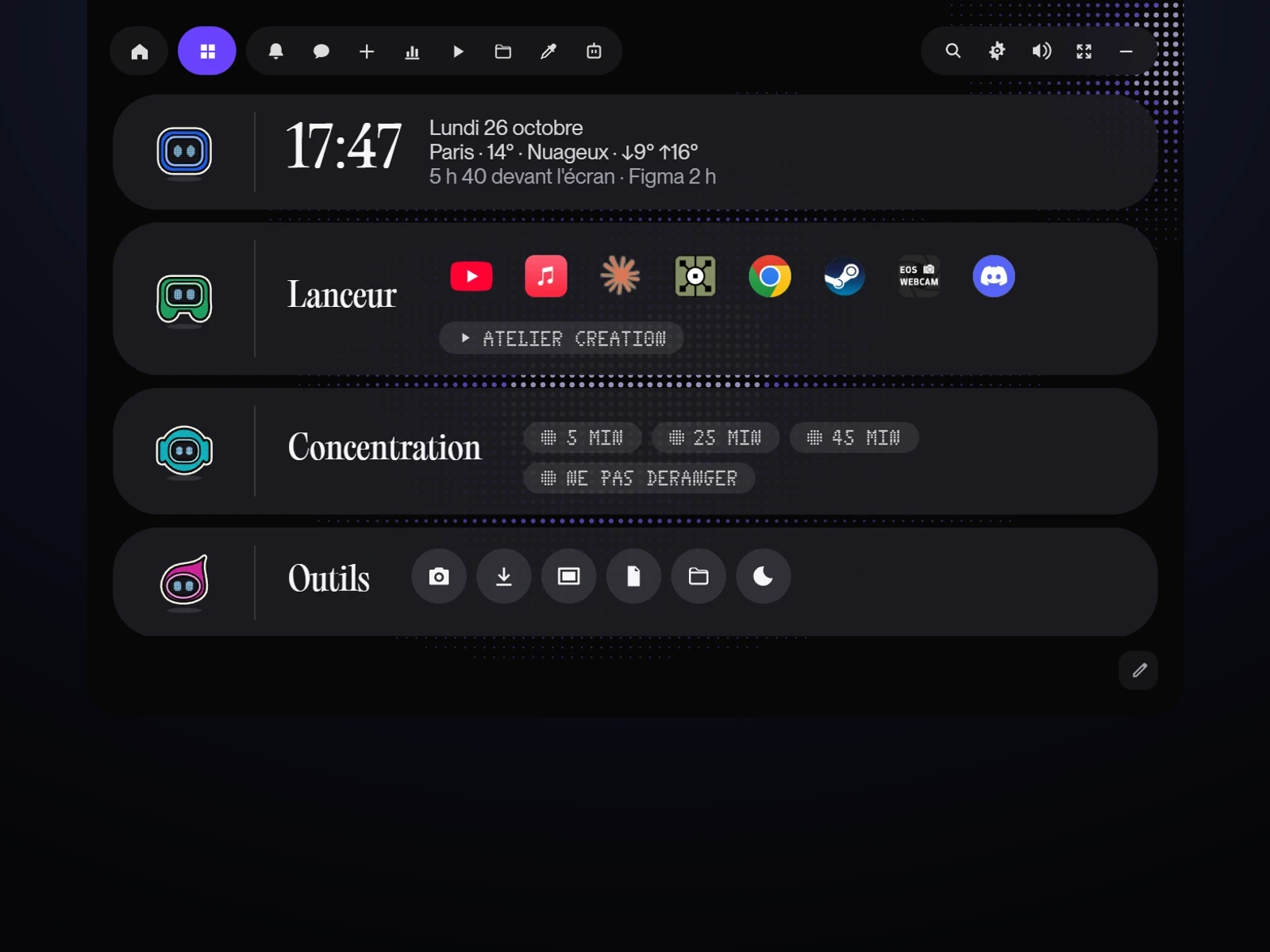 The control strip